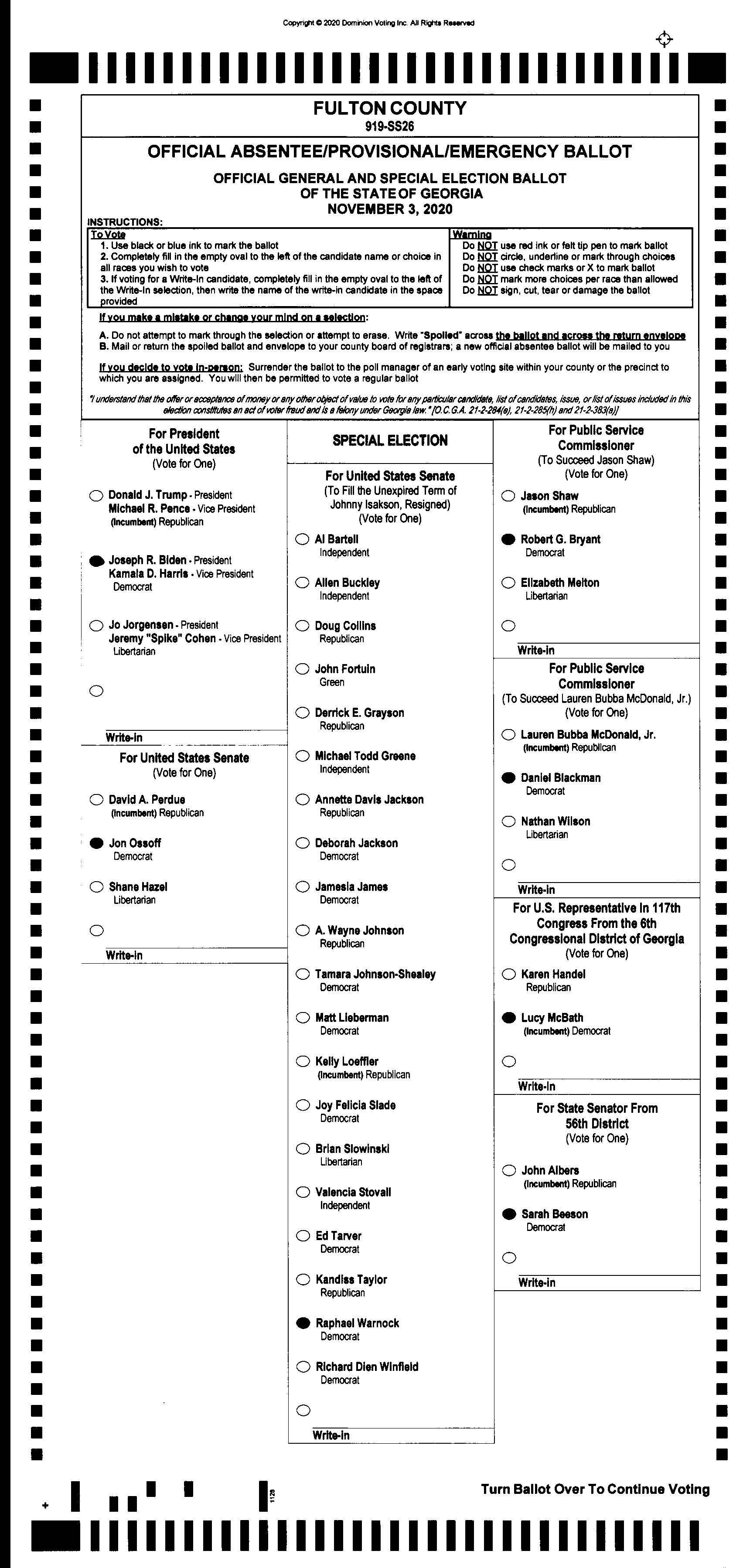 Doubled Ballot